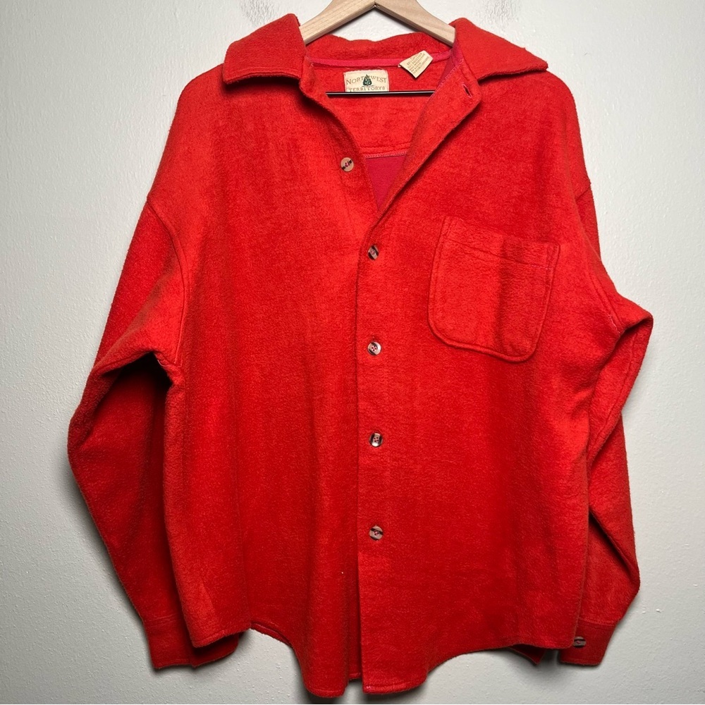 VTG Northwest Territory Mn Button Down Shirt Jacket Shacket Red Gorpcore‎ Cabin